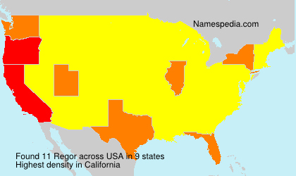 Surname Regor in USA Surname Regor in USA