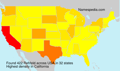 Surname Rehfeld in USA Surname Rehfeld in USA