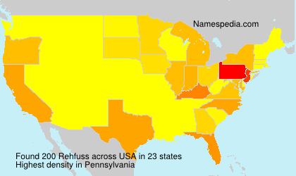 Surname Rehfuss in USA Surname Rehfuss in USA