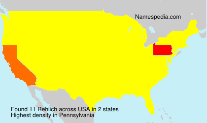 Surname Rehlich in USA