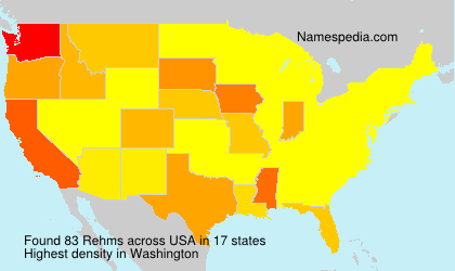 Surname Rehms in USA Surname Rehms in USA