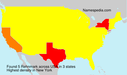 Surname Rehnmark in USA
