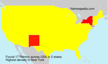 Surname Rehren in USA Surname Rehren in USA