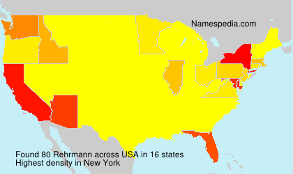 Surname Rehrmann in USA Surname Rehrmann in USA