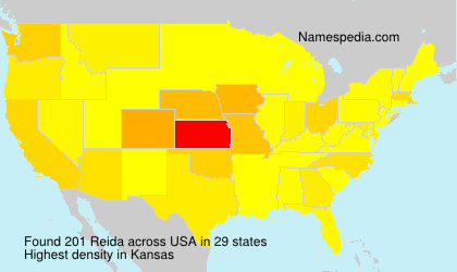 Surname Reida in USA Surname Reida in USA