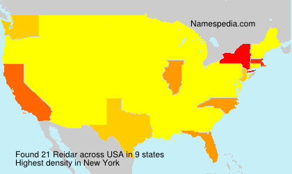 Surname Reidar in USA Surname Reidar in USA
