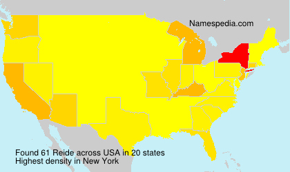 Surname Reide in USA Surname Reide in USA