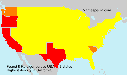 Surname Reidiger in USA Surname Reidiger in USA
