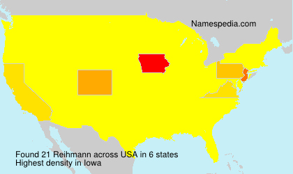 Surname Reihmann in USA Surname Reihmann in USA