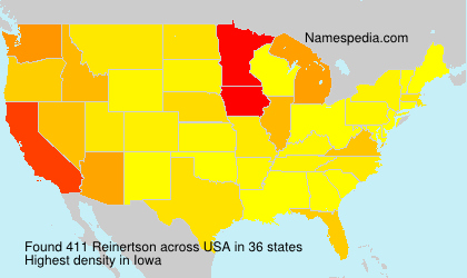 Surname Reinertson in USA Surname Reinertson in USA