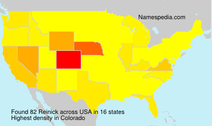 Surname Reinick in USA Surname Reinick in USA
