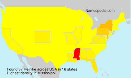 Surname Reinike in USA Surname Reinike in USA