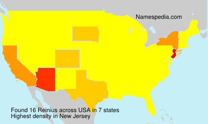 Surname Reinius in USA Surname Reinius in USA