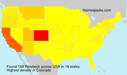 Surname Reisbeck in USA Surname Reisbeck in USA
