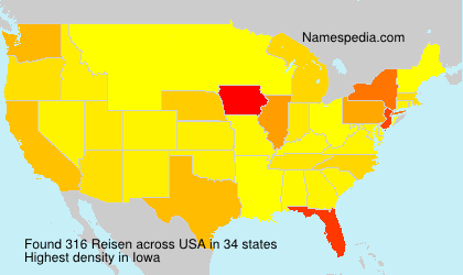 Surname Reisen in USA