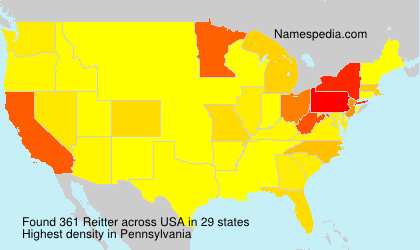 Surname Reitter in USA Surname Reitter in USA