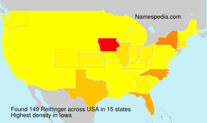 Surname Reittinger in USA