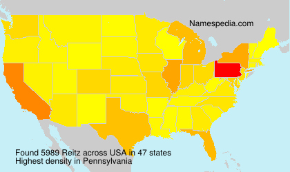 Surname Reitz in USA Surname Reitz in USA