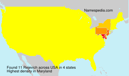 Surname Rejevich in USA Surname Rejevich in USA