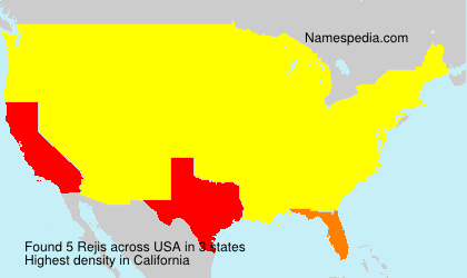Surname Rejis in USA Surname Rejis in USA