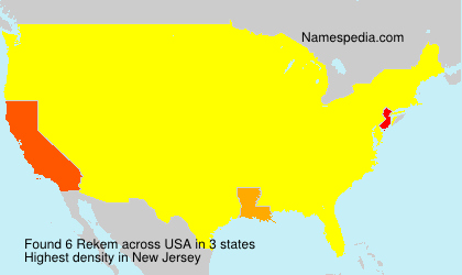 Surname Rekem in USA Surname Rekem in USA