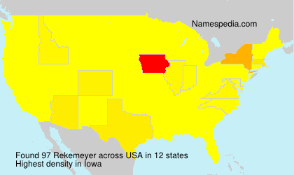Surname Rekemeyer in USA Surname Rekemeyer in USA