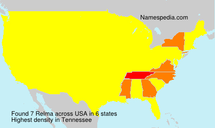 Surname Relma in USA Surname Relma in USA