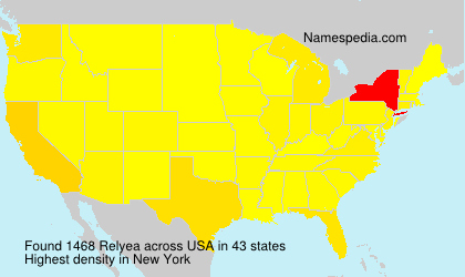 Surname Relyea in USA Surname Relyea in USA