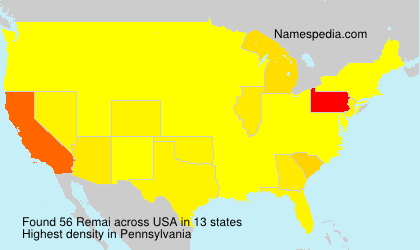 Surname Remai in USA