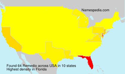 Surname Remedio in USA Surname Remedio in USA