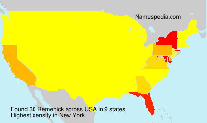 Surname Remenick in USA Surname Remenick in USA