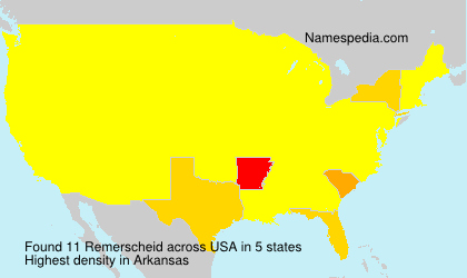 Surname Remerscheid in USA Surname Remerscheid in USA