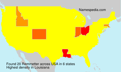 Surname Remmetter in USA Surname Remmetter in USA