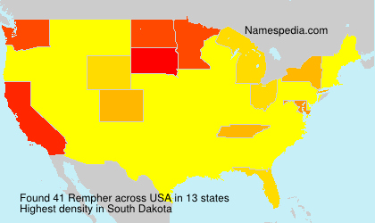 Surname Rempher in USA Surname Rempher in USA