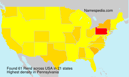 Surname Rend in USA Surname Rend in USA