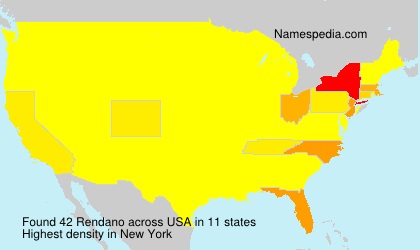 Surname Rendano in USA Surname Rendano in USA
