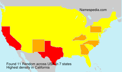 Surname Rendom in USA Surname Rendom in USA