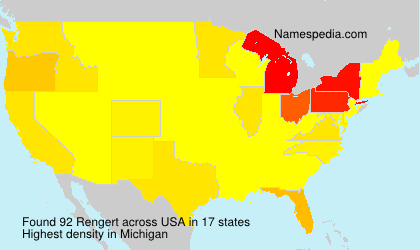 Surname Rengert in USA