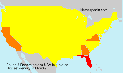 Surname Renom in USA Surname Renom in USA