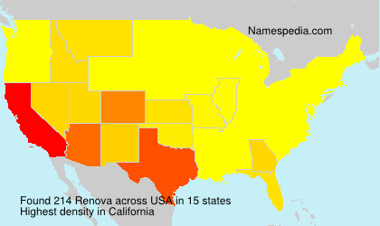 Surname Renova in USA Surname Renova in USA
