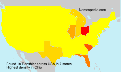 Surname Renshler in USA Surname Renshler in USA