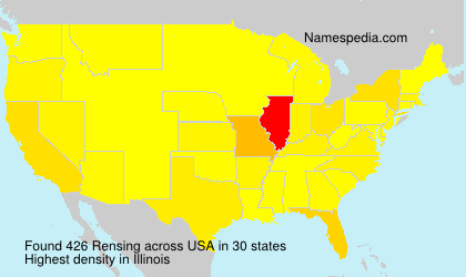 Surname Rensing in USA Surname Rensing in USA