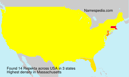Surname Repekta in USA Surname Repekta in USA