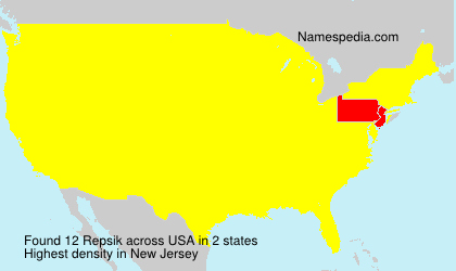 Surname Repsik in USA Surname Repsik in USA