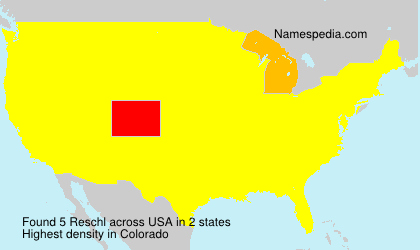 Surname Reschl in USA Surname Reschl in USA
