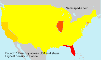 Surname Reschny in USA Surname Reschny in USA