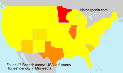 Surname Resech in USA Surname Resech in USA