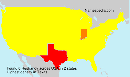 Surname Reshanov in USA