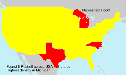 Surname Reshell in USA Surname Reshell in USA