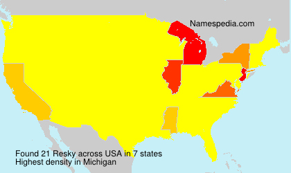 Surname Resky in USA Surname Resky in USA